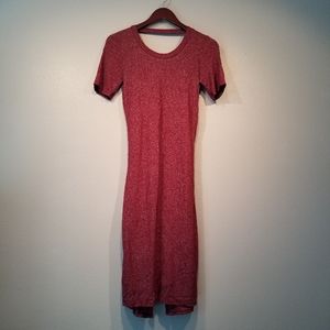 Derek Heart Maroon Midi Bodycon Dress
